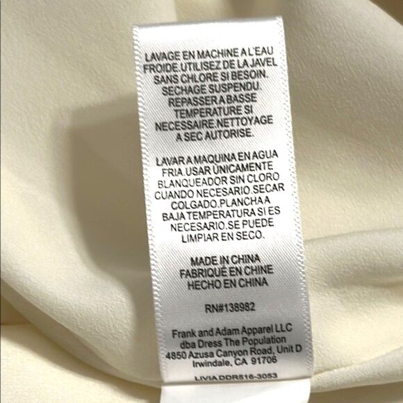 Dress the Population Livia Ivory Fit and Flare Dress Womens Small Wedding Bride - Picture 13 of 16